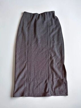 Band of the Free Renee Ribbed Pencil Skirt Black Small